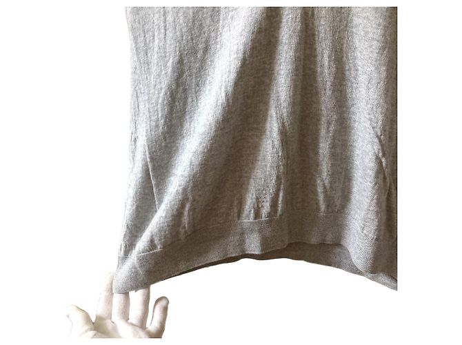 Suéter de punto con cuello en V Acne Studios Castaño - vista 4