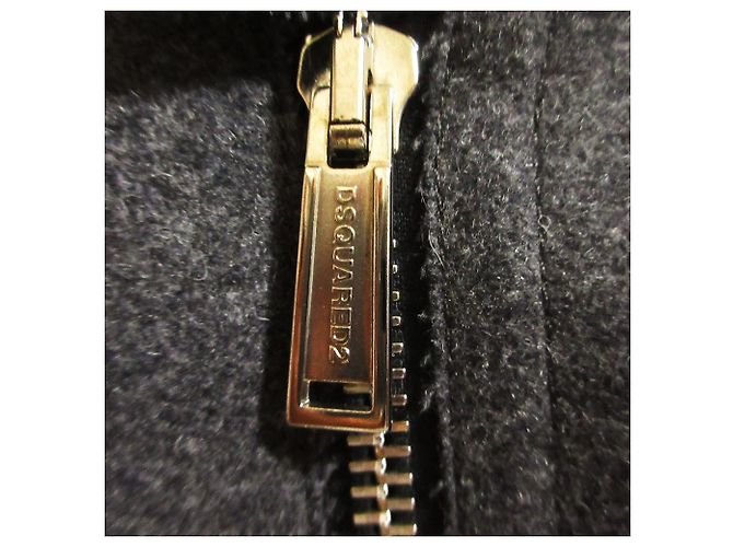 Autre Marque Dsquared2 Cutoff Wool Riders Coat Brown - view 3