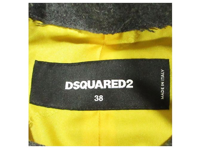 Autre Marque Dsquared2 Cutoff Wool Riders Coat Brown - view 9