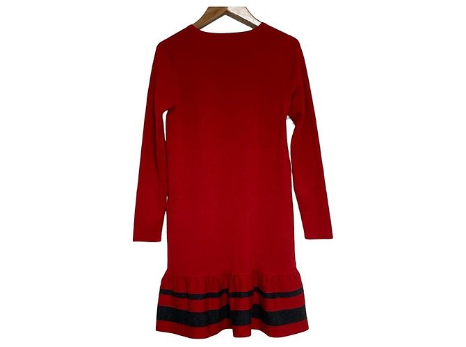 Autre Marque Paule Ka Strickkleid Braun Rot - Ansicht 2