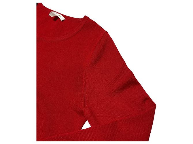 Autre Marque Paule Ka Strickkleid Braun Rot - Ansicht 8
