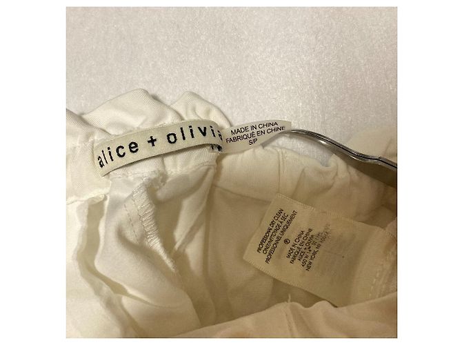 Autre Marque alice+olivia Lyocell Easy Hose Weiß - Ansicht 3