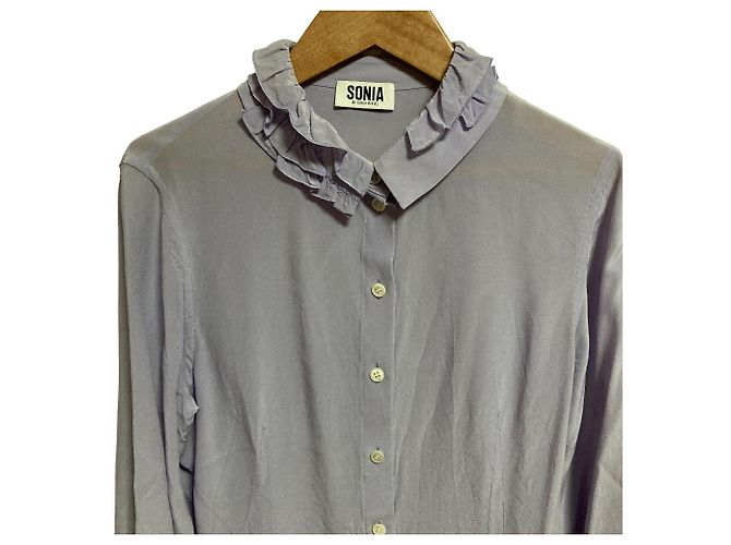 Autre Marque Camicia a maniche lunghe in seta Sonia by Sonia Rykiel Porpora - vista 4