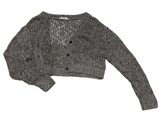 Autre Marque Cárdigan Snidel Fancy Yarn Castaño - vista 3