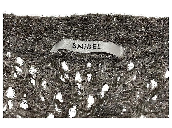 Autre Marque Cárdigan Snidel Fancy Yarn Castaño - vista 4