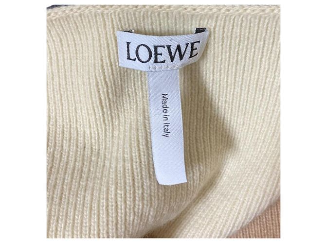 Cárdigan largo de mezcla de cachemira Loewe Blanco Crudo - vista 7