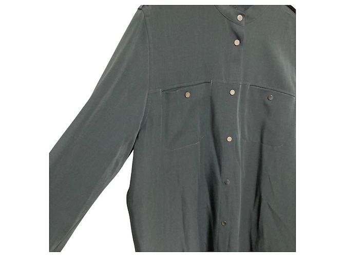 Camicia PS Paul Smith con colletto alla coreana e spalline Verde - vista 2