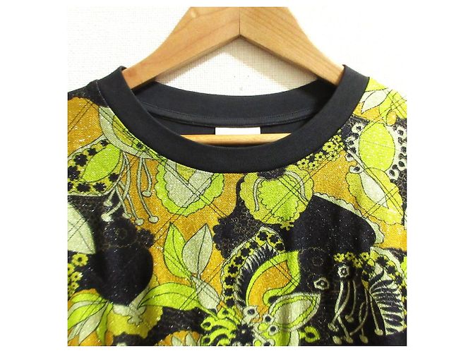 Autre Marque Dries Van Noten Jacquard Langarm-Oberteil Braun Orange Gelb - Ansicht 5