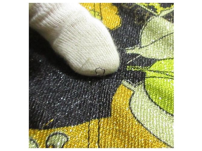 Autre Marque Dries Van Noten Jacquard Langarm-Oberteil Braun Orange Gelb - Ansicht 9