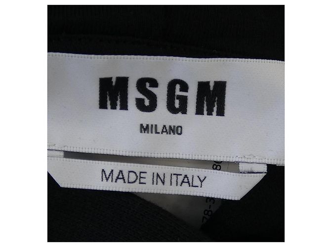 Autre Marque MSGM 3242MDM175 Sweatshirt aus Baumwolle Schwarz - Ansicht 4