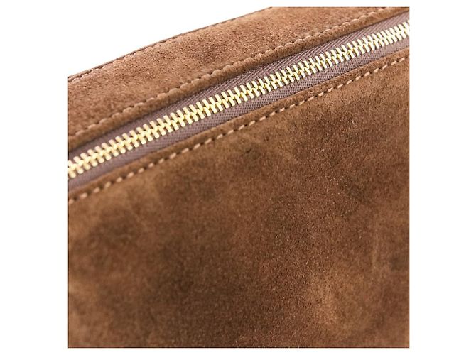 Autre Marque Borsa a Spalla Elleme Trousse Large Suede Marrone - vista 11