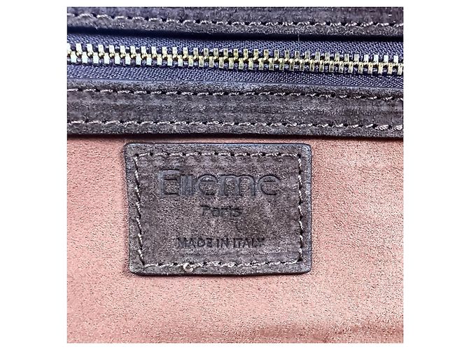 Autre Marque Borsa a Spalla Elleme Trousse Large Suede Marrone - vista 12