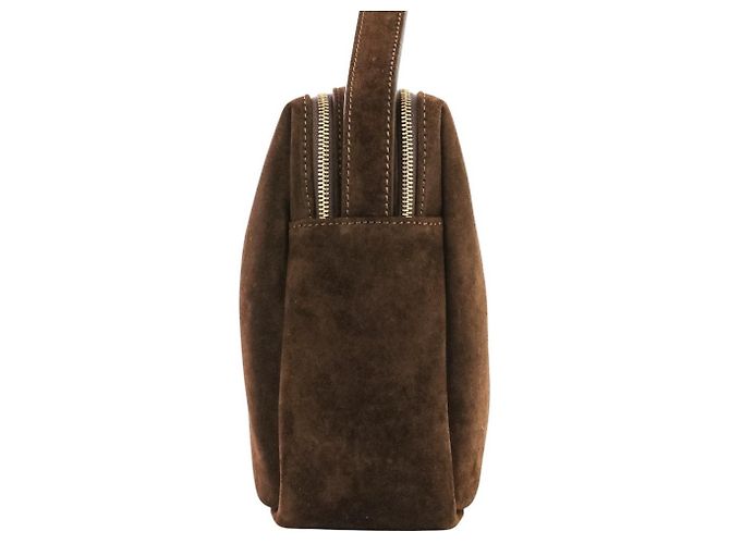 Autre Marque Borsa a Spalla Elleme Trousse Large Suede Marrone - vista 3