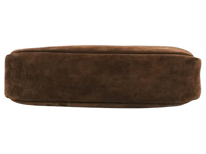 Autre Marque Borsa a Spalla Elleme Trousse Large Suede Marrone - vista 5