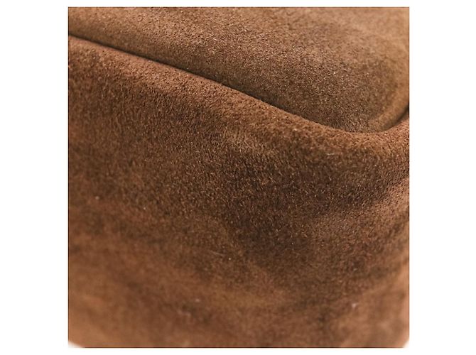 Autre Marque Borsa a Spalla Elleme Trousse Large Suede Marrone - vista 9
