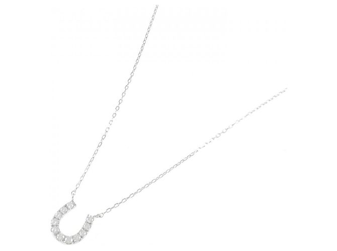 Autre Marque Collana Horseshoe in Diamanti Au750 Argento - vista 2