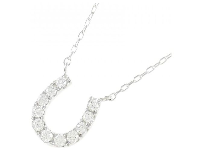 Autre Marque Collana Horseshoe in Diamanti Au750 Argento - vista 3