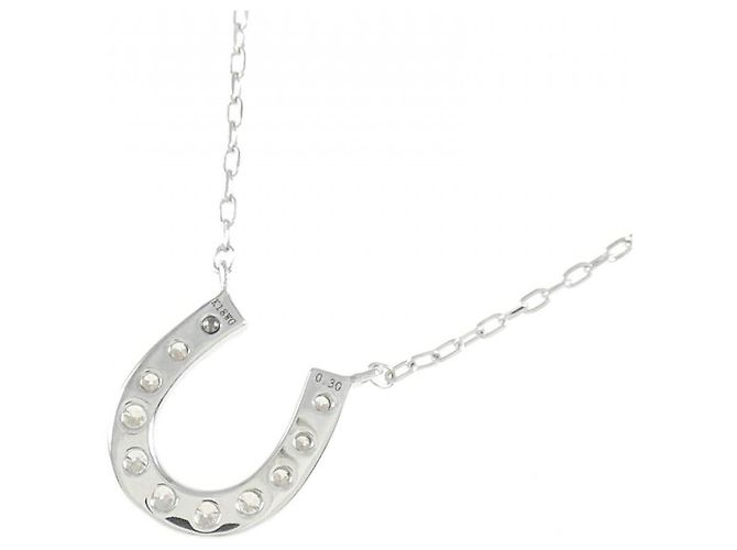 Autre Marque Collana Horseshoe in Diamanti Au750 Argento - vista 4