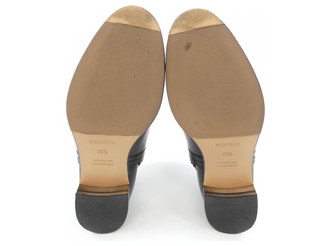 Hermès Botas de couro de bezerro Hermes Neo Kelly com fivela Preto - vista 4
