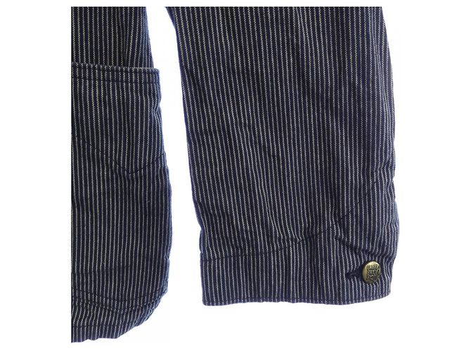Autre Marque Giacca SUGAR CANE Bianco Blu Blu navy - vista 6