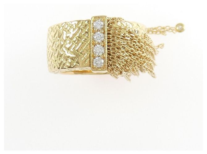 Boucheron Delilah Au750 Diamantring Größe 11 Golden - Ansicht 2