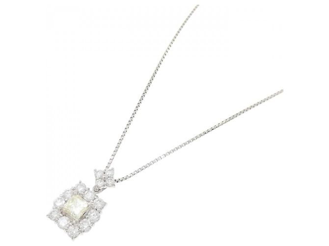 Autre Marque Collana di Diamanti PT900 PT850 Argento - vista 2