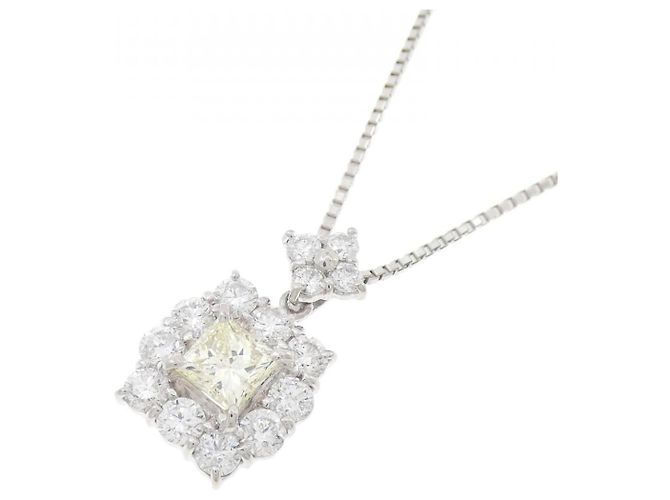 Autre Marque Collana di Diamanti PT900 PT850 Argento - vista 3