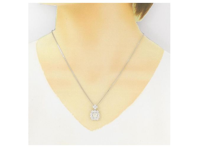 Autre Marque Collana di Diamanti PT900 PT850 Argento - vista 6