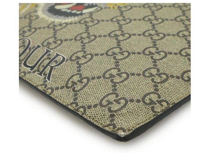 Clutch Gucci GG Supreme Beige - vista 3