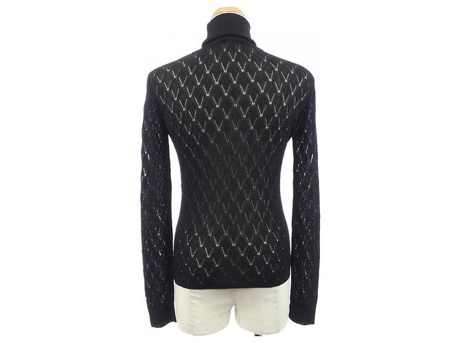 Top de punto Chanel Negro - vista 2