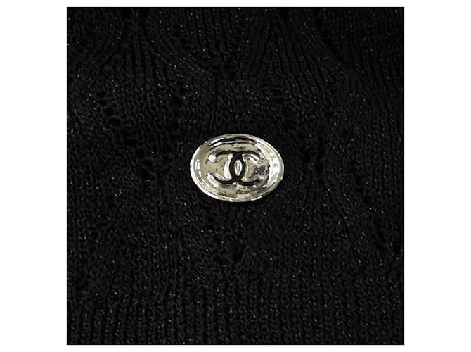 Top de punto Chanel Negro - vista 8