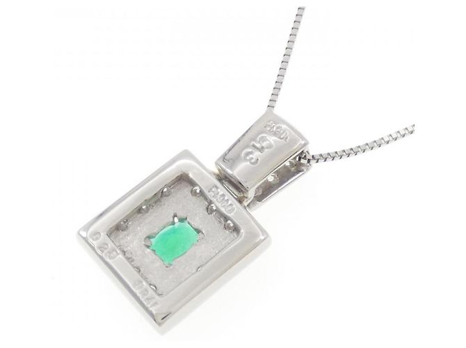 Autre Marque Colar de esmeralda e diamante PT900 PT850 Verde - vista 4