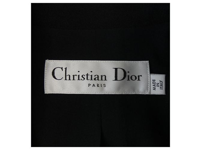 Abrigo de lana Christian Dior Negro - vista 4