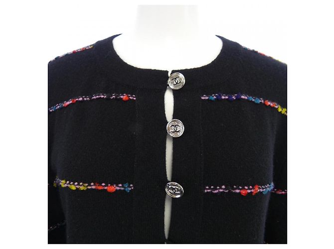 Chanel METIERS D'ART Kaschmirkleid Schwarz - Ansicht 6
