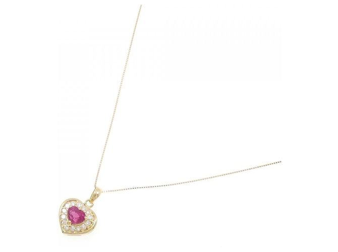 Autre Marque Collar de rubí y diamantes Au750 Roja - vista 2