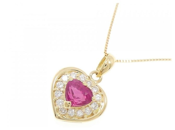 Autre Marque Collar de rubí y diamantes Au750 Roja - vista 3