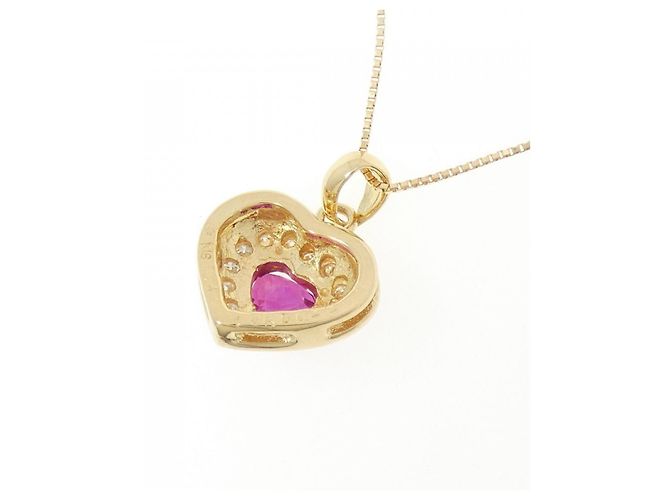 Autre Marque Collar de rubí y diamantes Au750 Roja - vista 4