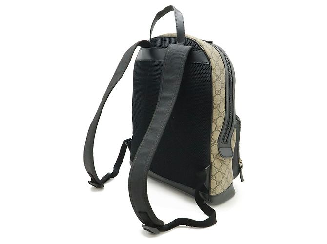 Zaino Gucci GG Supreme Canvas Nero Beige - vista 2