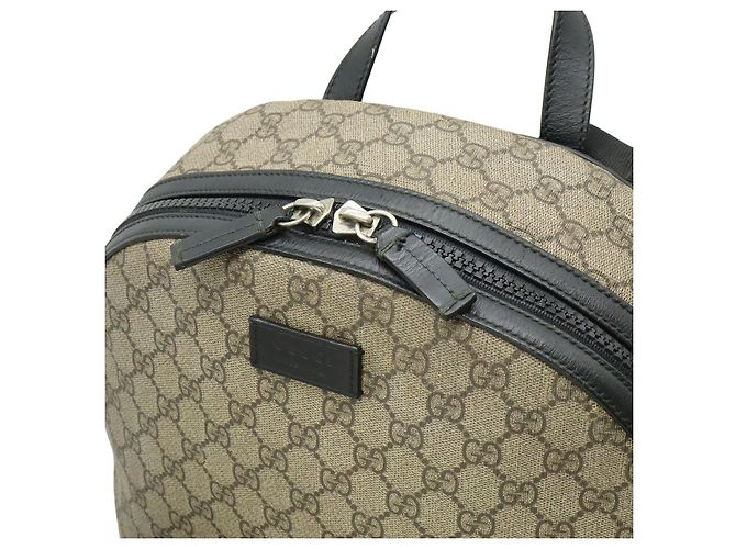 Zaino Gucci GG Supreme Canvas Nero Beige - vista 5