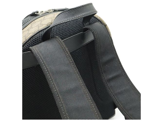 Zaino Gucci GG Supreme Canvas Nero Beige - vista 7