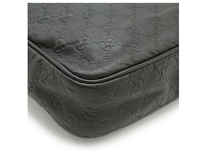 Borsa a tracolla in pelle Gucci Guccissima Bronzo Marrone scuro - vista 3