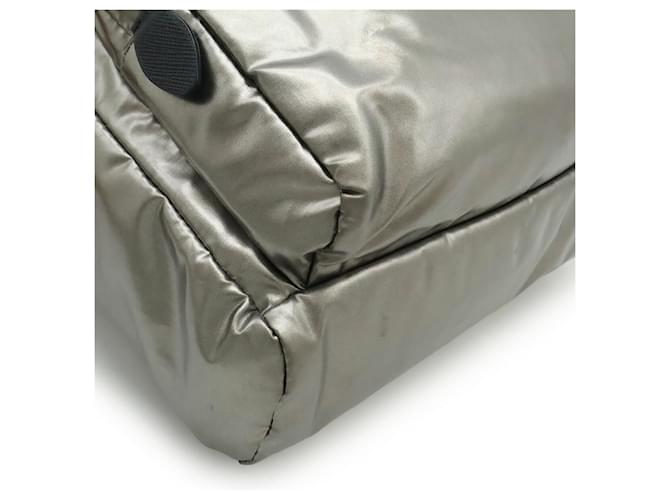 Borsa a tracolla in nylon e pelle Prada Argento - vista 3