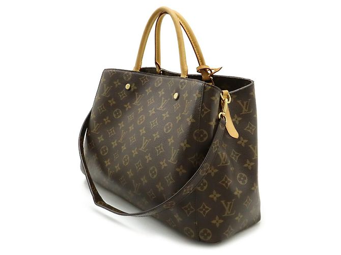 Borsa 2way Louis Vuitton Montaigne GM Monogram Marrone - vista 2
