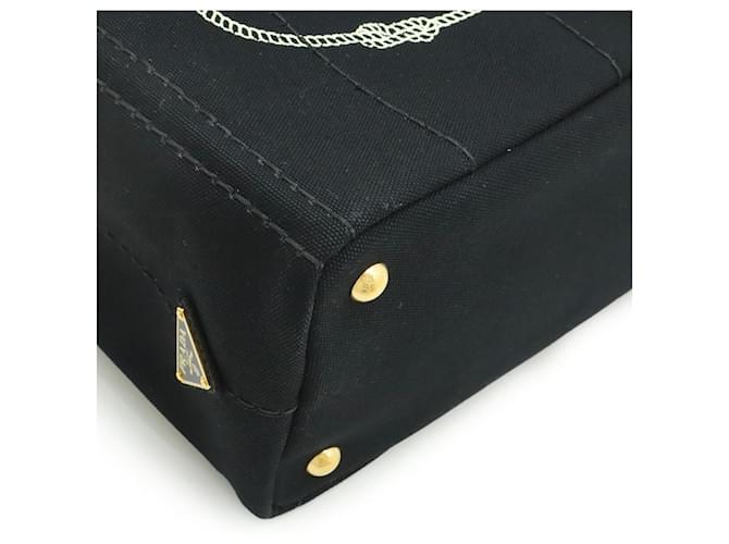 Tote Prada CANAPA Canvas 2way Tasche Schwarz - Ansicht 3
