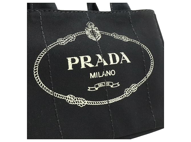 Tote Prada CANAPA Canvas 2way Tasche Schwarz - Ansicht 7