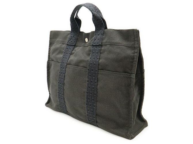 Hermès Herline MM Canvas Tote Bag Braun - Ansicht 2