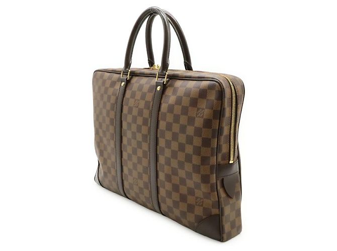 Louis Vuitton Porte-Documents Voyage Damier Valigetta Marrone - vista 2