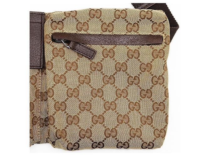 Borsa a Spalla Gucci GG Canvas Marrone Beige - vue 4