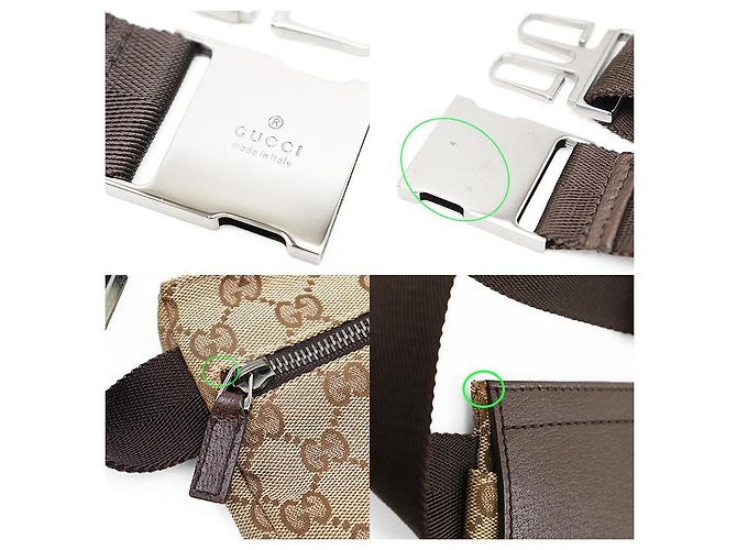 Borsa a Spalla Gucci GG Canvas Marrone Beige - vue 8