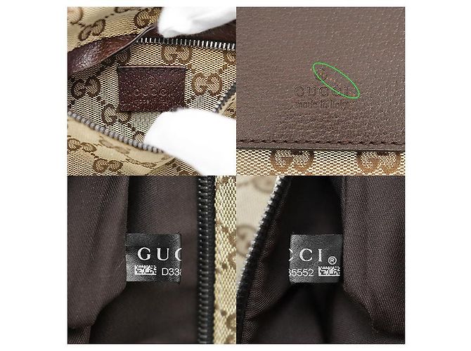 Borsa a Spalla Gucci GG Canvas Marrone Beige - vue 9